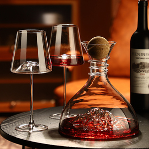 德国红酒杯套装家用玻璃葡萄酒高脚杯高档轻奢醒酒器欧式风酒具器