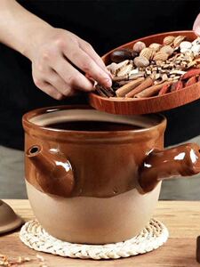 传统老式土罐煎药砂罐煮药中药壶老式煮茶器无盖土沙药罐子熬药罐