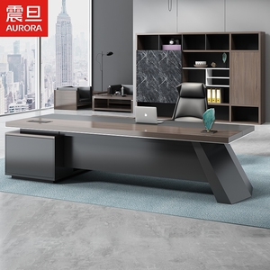 震旦老板办公桌简约现代桌椅组合新中式大班台单人总裁桌经理办公