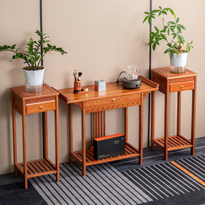 花梨入户玄关柜供桌佛台家用新中式实木花架供神桌条案香案供奉台