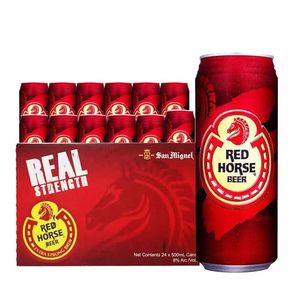 24罐网红啤酒菲律宾REDHORSEBEER香港产红马啤酒整箱500ML烈性