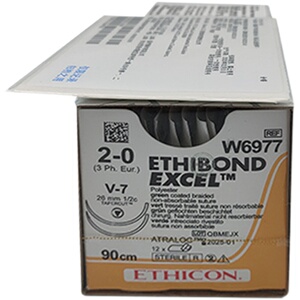 美国强生爱惜邦w6977 2-0聚酯不可吸收缝合线 ethibond缝线