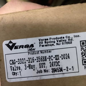 美国原装VERSA电磁阀VSG-3321-316-PC-ST-XX-D024