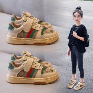 特步跃跑女童鞋春秋春季新款儿童鞋子女孩耐脏大童运动单鞋板鞋