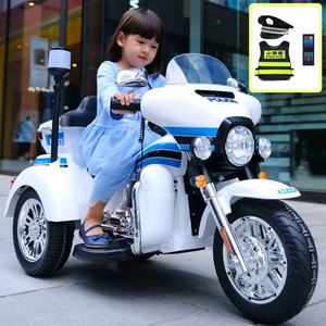儿童电动车摩托车警车可坐人三轮车男女孩宝宝儿童玩具汽车可充电