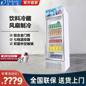 达克斯商用冰柜风直冷立式展示柜单门保鲜冷藏冰箱风冷冷柜