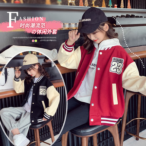 品牌韩国女童棒球服外套2023年春装新款洋气时髦网红短款儿.&r.；