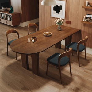 白蜡木全实木餐桌椅组合简约现代家用吃饭桌子原木小户型歺餐桌
