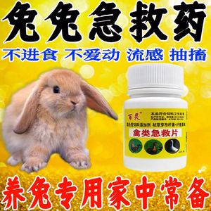 兔子急救常备宠物兔子拉肚子拉稀腹泻常用药软便驱虫球虫兔瘟预防