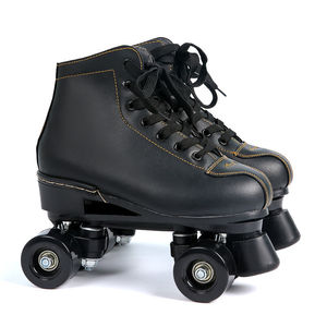 厂家双排黑色白色溜冰鞋旱冰鞋双排全套闪光专代步运动公主轮滑鞋