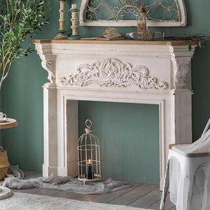 美式装饰壁炉法式壁橱欧式壁柜复古墙壁石膏壁炉柜实木装饰柜