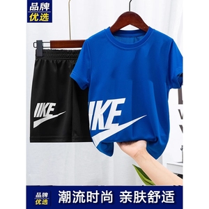 ℍNIKE夏季运动套装男童中大童短袖速干服T桖儿童短裤运动两件套