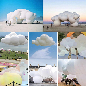 户外游乐园PVC升空异形气球商场中庭充气热气球景区云朵气模美陈