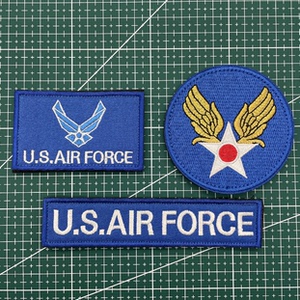 usaf美国空军刺绣魔术贴章臂章长条胸条军迷战术士气章背包徽章贴