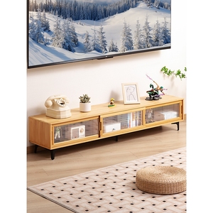 IKEA宜家电视柜简约现代茶几电视机柜组合小户型实木客厅卧室伸缩