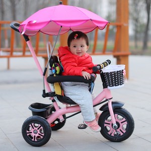 儿童三轮车宝宝手推车脚踏车1-2-3岁男孩女孩轻便幼童静音滑行车