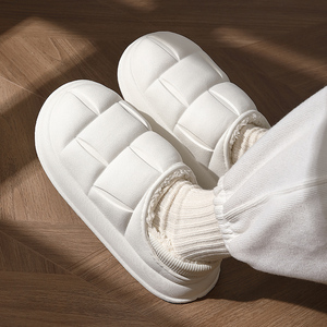 防水棉拖鞋女款冬季2023新款包跟室内居家用防滑保暖厚底棉鞋冬天