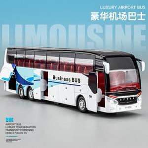 儿童公交巴士玩具车男孩大号真合金模型宝宝大巴客车公共汽车