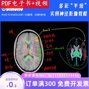 手绘神经影像解剖头颅磁共振影像解剖MRI诊断学课程入门视频教程
