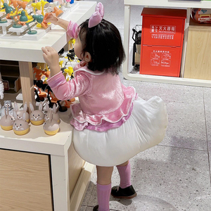 可爱卡通动物造型男女童宝宝连体衣唐老鸭儿童cosplay幼儿园服装