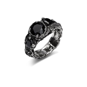 「陆柯燃同款」流化系列925纯银镶嵌戒指男女宝石戒指