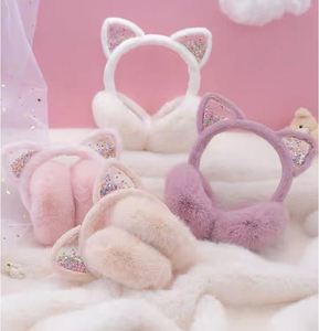 小童耳套可爱耳罩儿童冬季保暖加绒可折叠仿兔毛加厚女童护耳暖捂
