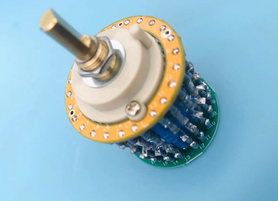 高精度4×24档精密分流步进式50k 100k250k 500k立体声音量电位器