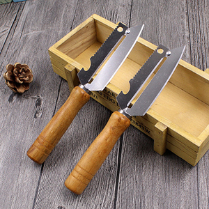 木柄水果削皮刀去皮薄手动家用老式削水果皮刨子多功能苹果捎果器