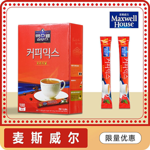 麦斯威尔咖啡韩国进口麦馨速溶三合一特浓原味条装咖啡学生提神