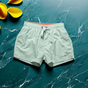 纯色速干可下水海滩游泳裤夏季新款男士短裤潮牌舒适水上乐园短裤