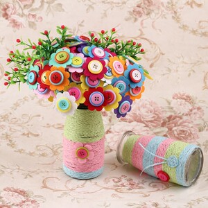 幼儿园纽扣画花束手工diy制作材料包手工艺品diy自己做自制黏贴