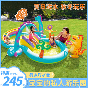 充气城堡室内家用小型家庭淘气堡儿童戏水池玩具游泳池喷水上乐园