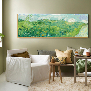 梵高客厅装饰画横幅原野沙发背景墙挂画世界名画抽象卧室床头壁画