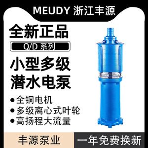 浙江丰源QD小型多级潜水电泵高扬程农用灌溉井用家用大流量抽水泵