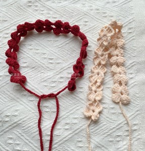 四叶草发带手工制作春季多色可选甜美毛线针织头饰不勒头绑带式