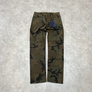 lv2023新款经典lv x supreme 联名款 暗纹老花迷彩牛仔裤男女同款