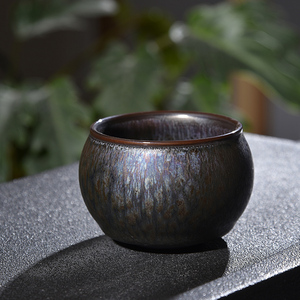 古盛窑陈为椿正品天目釉茶盏杯窑变建盏主人杯功夫茶具品茗杯茶碗