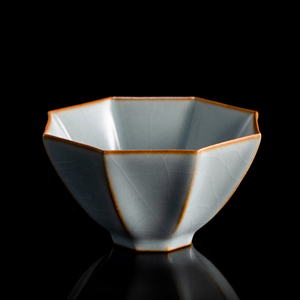 举贤邱卫国汝瓷八仙杯汝窑主人杯单杯茶杯开片可养冰裂品茗杯茶碗