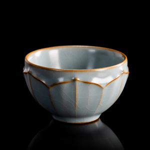 举贤邱卫国汝瓷莲心杯汝窑茶杯台湾功夫茶具茶盏单杯泡茶杯品茗杯