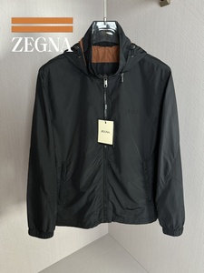 Zegna 杰尼亚23秋冬男士新款运动休闲夹克l连帽商务外套男装代购