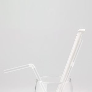 。520支独立包装一次性弯头透明饮料果汁豆浆牛奶吸管20cm吸管盒