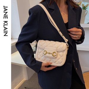 JANE KLAIN包包女格菱纹单肩小方包洋气质感欧美时尚斜跨包jk女包