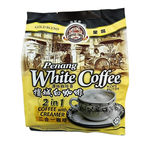 咖啡树槟城二合一速溶白咖啡450g金装道地咖啡香马来西亚进口15包
