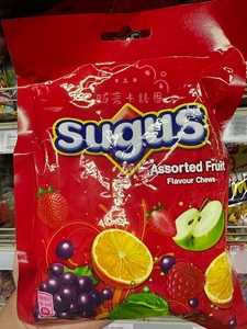 香港代购 港版sugus瑞士糖混合水果味果汁软糖袋装175g