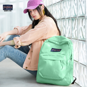 【全新-微瑕】jansport书包女中学生双肩包焦绿牛油果绿荧光绿7s2