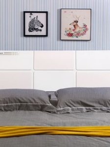 新品18米简约买t个靠单漆经济型烤床头板2米床头板背板现代15米白