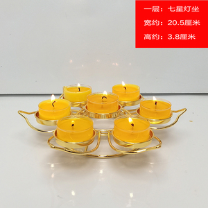 酥油灯座佛具寺庙供奉七星佛堂油灯108盏莲花佛供灯架长明蜡烛台