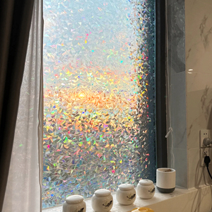 玻璃贴纸透光高级感美式窗户贴纸防走光贴膜浴室厕所卫生间防窥膜