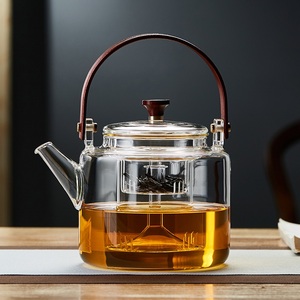日本进口MUJ无印蒸煮茶壶玻璃耐高温烧水壶电陶炉明火可加热白茶