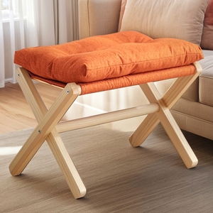 家用创意折叠凳小凳子客厅放脚凳休息小凳子简易换鞋凳软包马扎凳